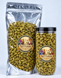 Nutgaon Pudina Edamame in a transparent pouch and jar