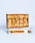 Nutgaon Turkish dry figs tray and box on a bright pale gray background
