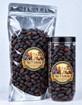 Nutgaon Black Raisins Seedless in a transparent pouch and jar
