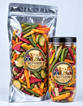 Nutgaon Vegetable Mix Tanduri in a transparent pouch and jar